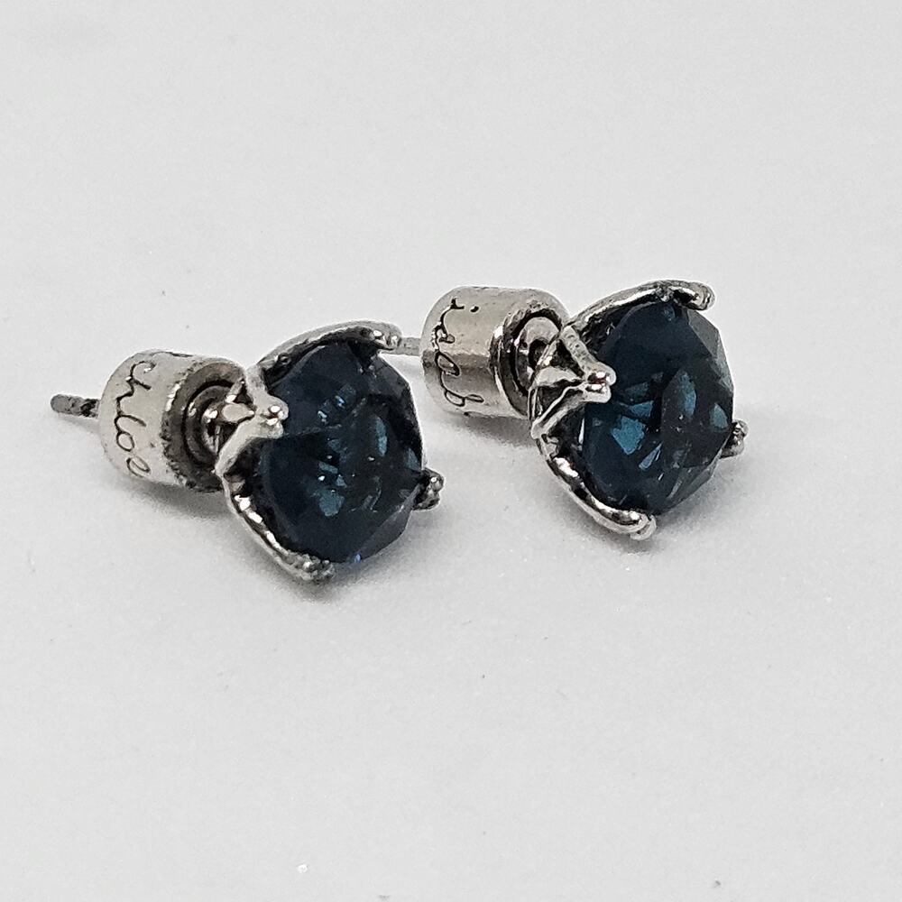 Chloe + Isabel Round Birthstone Stud Earrings E118SAR Shiny Rhodium-Plated